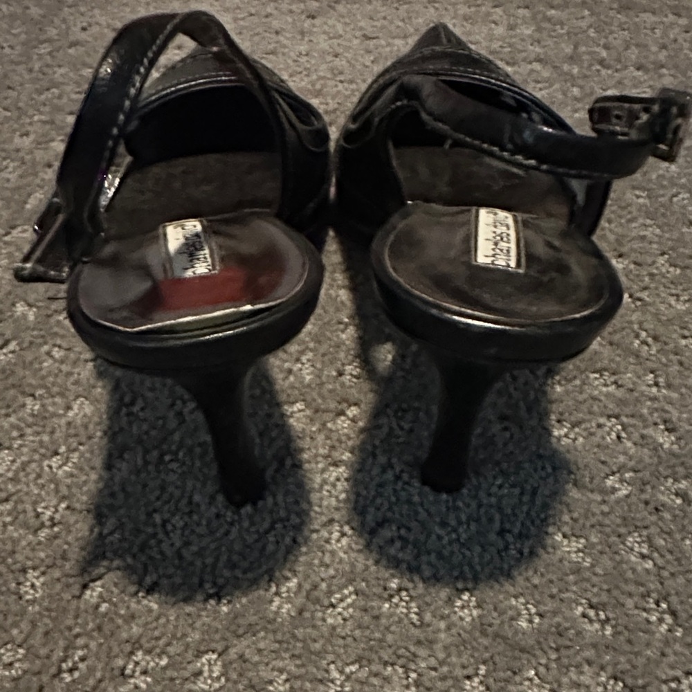 Charles David Black Pointed Slingback Heels - Picture 5 of 5